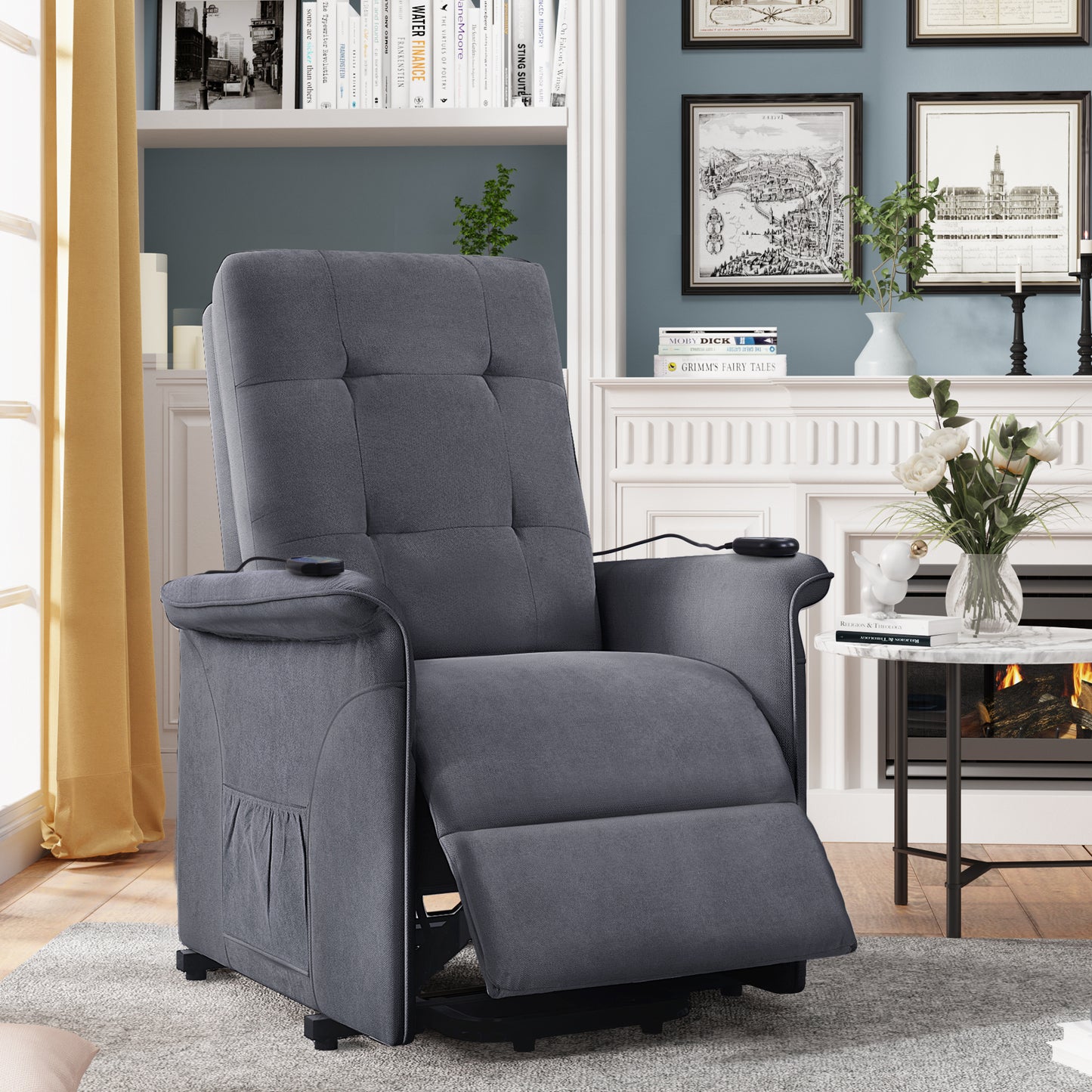 Grace Power Lift Recliner Chair - Dark Gray