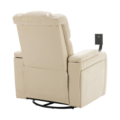 Comfort Max 270 Degree Swivel Power Recliner - White