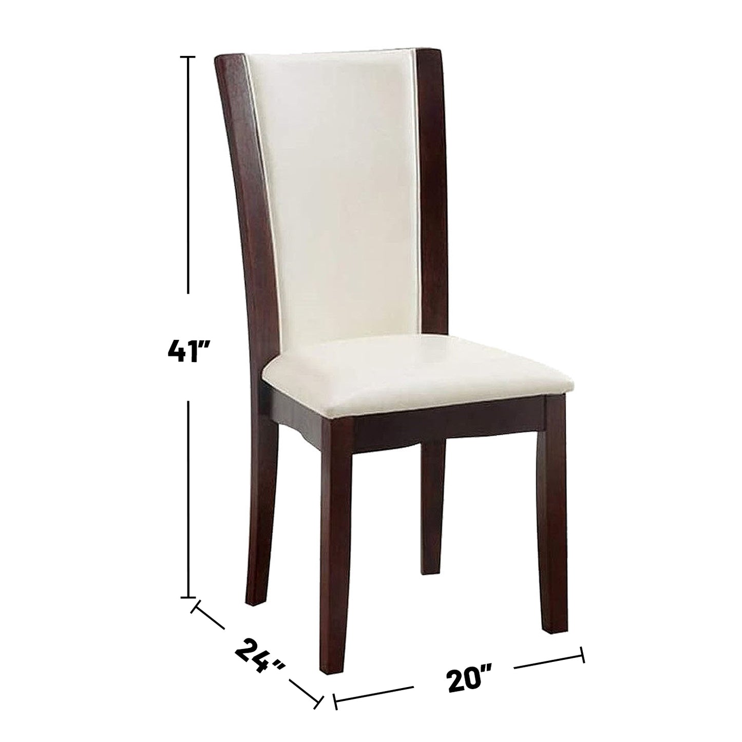 Carter Leatherette Dining Chairs (Set of 2) - White