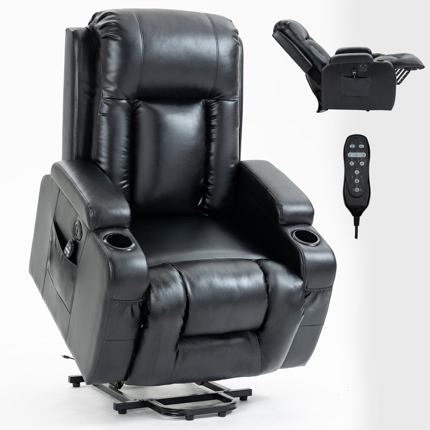 Logan Power Lift Recliner - Black