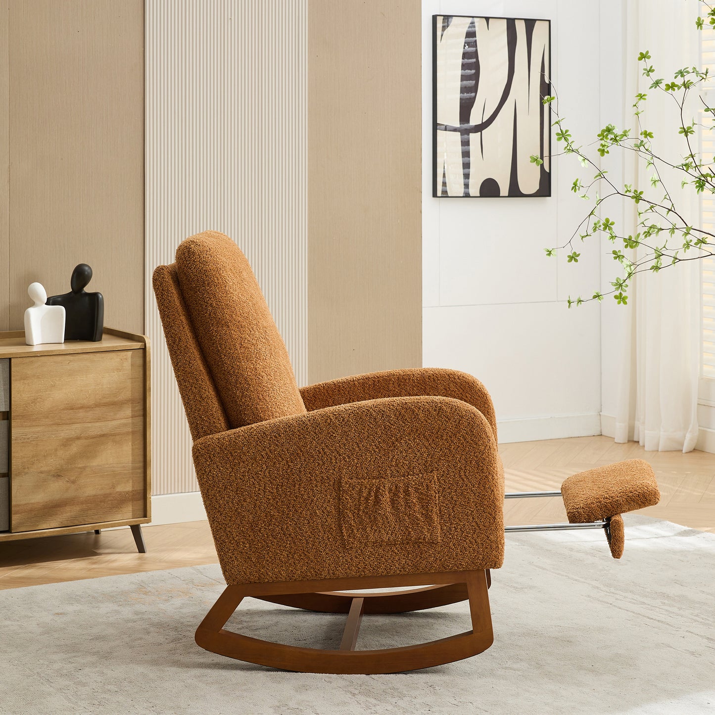 Lester One Rocking Chair - Caramel