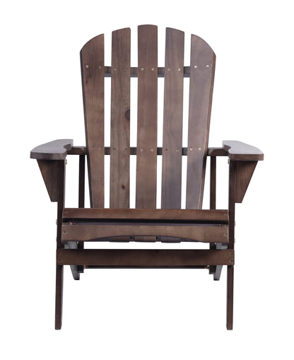 Seymour Outdoor Patio Adirondack Chair Solid Wood - Dark Brown