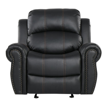 Ventura PU Glider Recliner Chair - Black