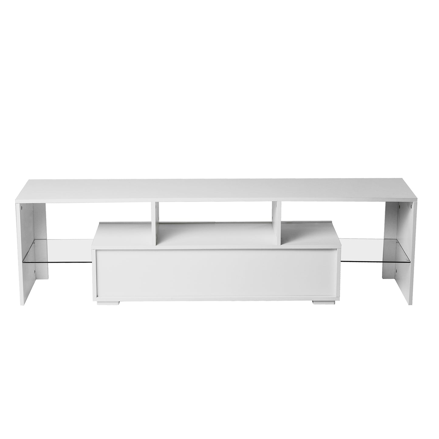 Lacey TV Stand with LED light - White