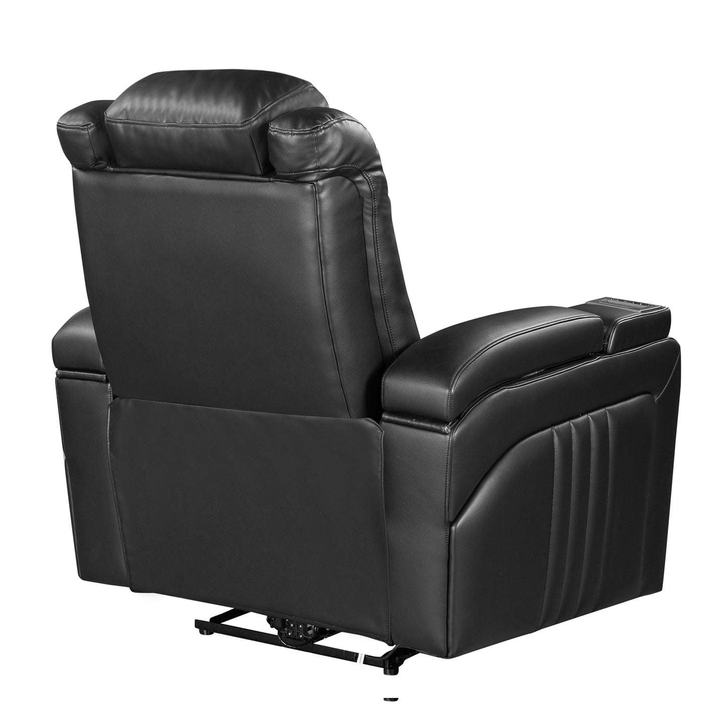 Morris PU Leather Power Recliner - Black