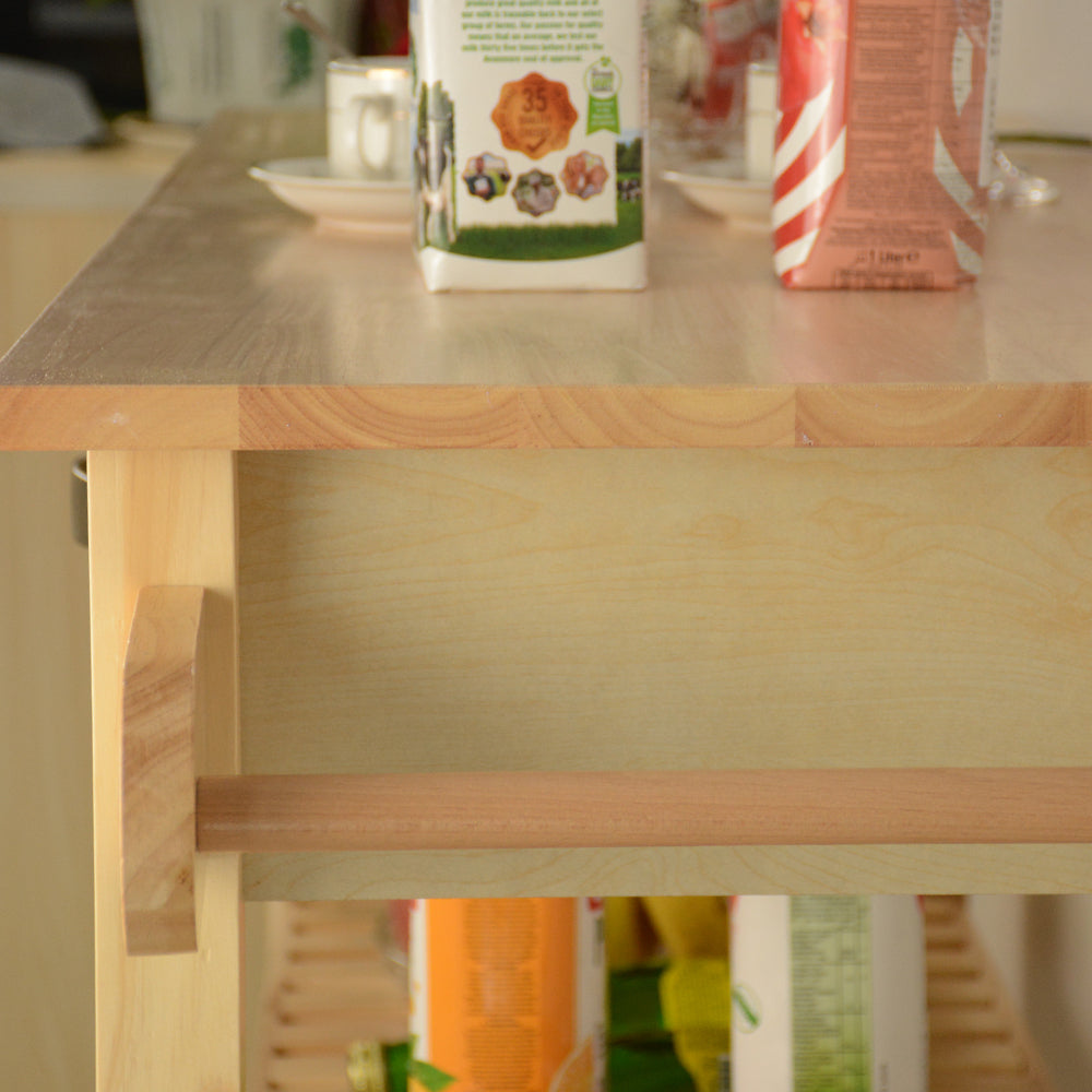 Vintage Kitchen Island & Kitchen Cart  - Natural