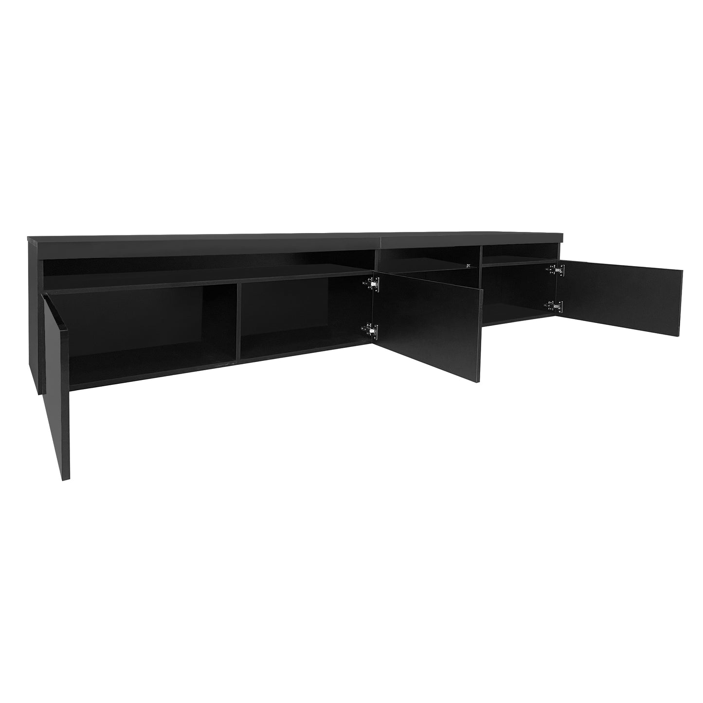 Ritz TV Stand with LED Color Changing Lights - Black