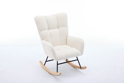 Hari Modern Nursery Rocking Chair - White