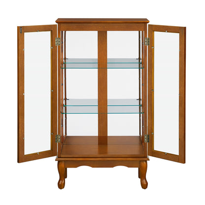 Karla Lighted Curio Diapaly Cabinet - Oak