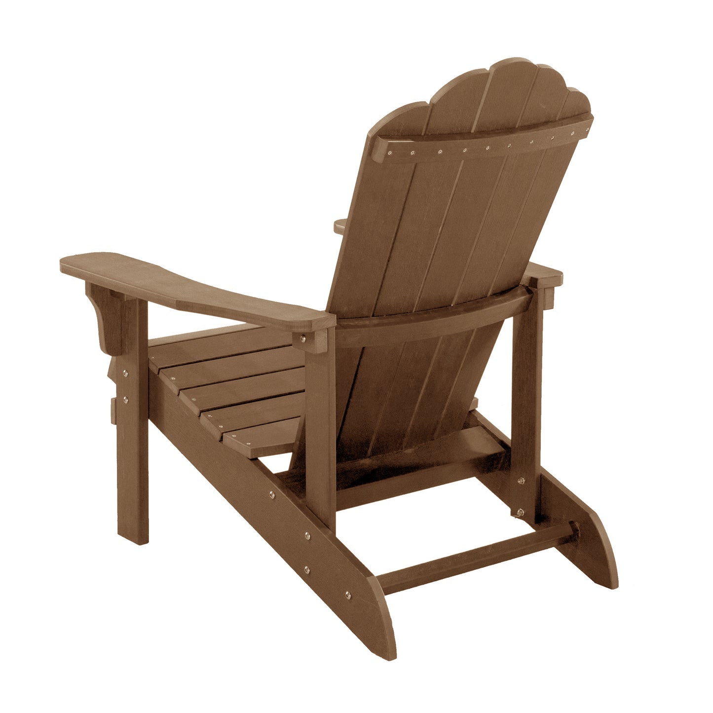 Key West Outdoor Plastic Wood Adirondack Chair - Brown