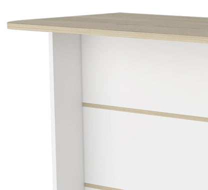 N.Y. 3-Tier Shelf Kitchen Island - White