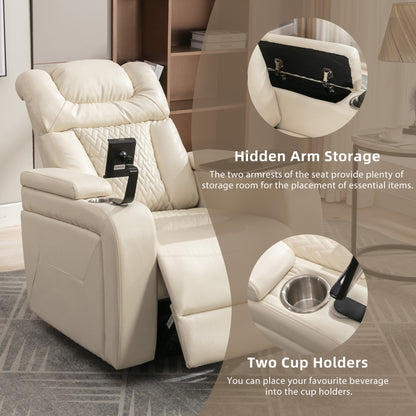 Comfort Max 270 Degree Swivel Power Recliner - White