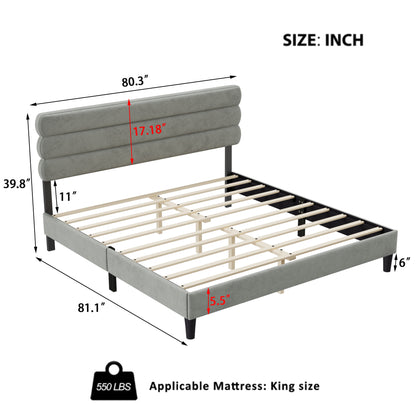 Wee King Size Bed Frame - Light Gray