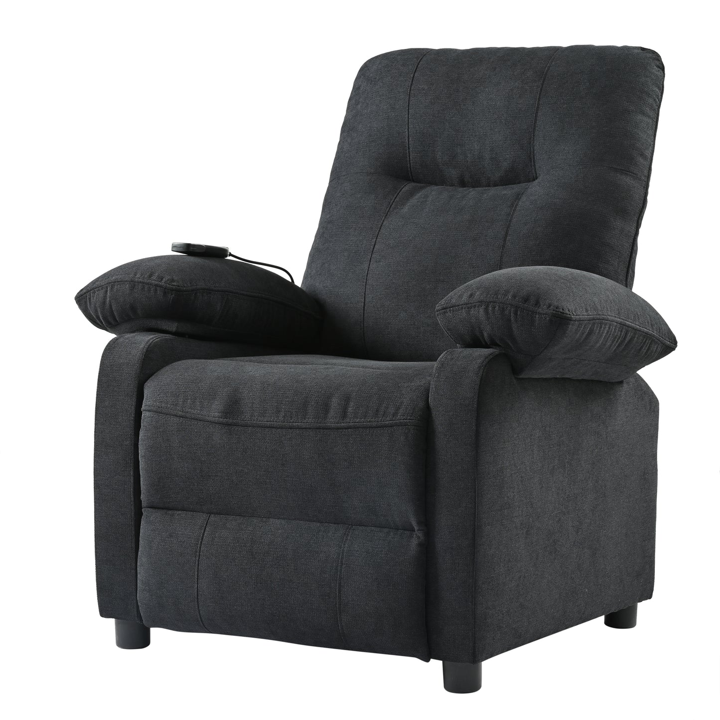 Aston Recliner Chair with Message and Heater - Black