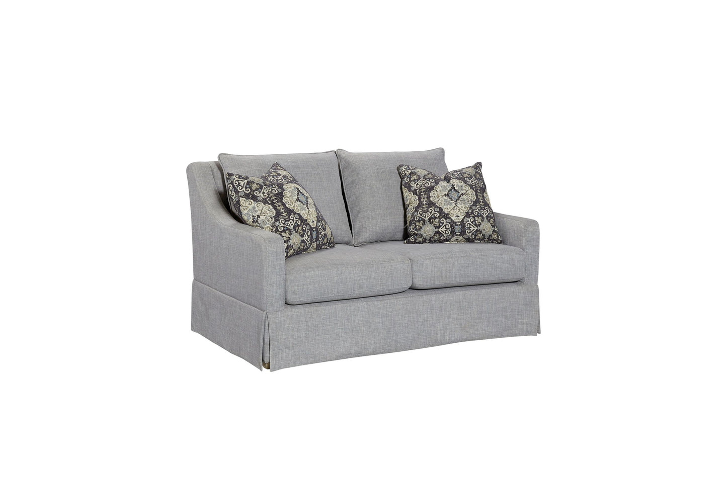 Vega Loveseat with Reversable Cushions and 2 Pillows - Light Gray