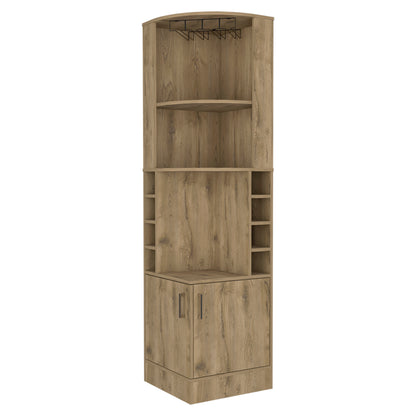 Isabelle 8-Bottle 2-Shelf Bar Cabinet - Macadamia