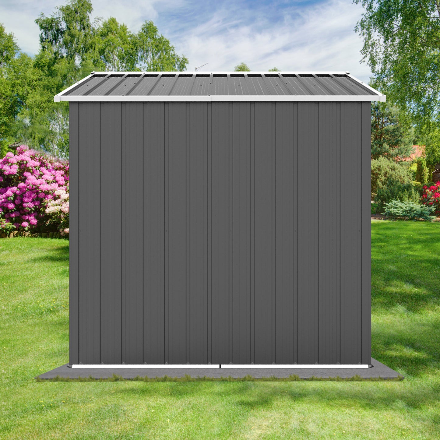 Homer 6 X 8 ft Metal Garden Sheds Outdoor Storage - Gray