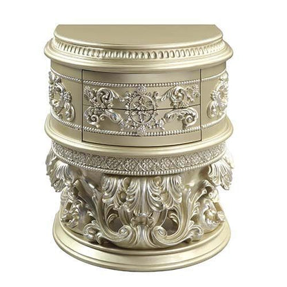 Vatican Nightstand - Champagne Silver