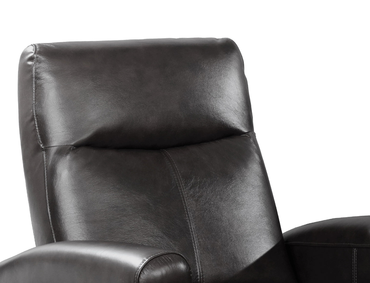 Snyder Electric Leather Recliner Chair with Gentle Lower Lumbar Massager - Black