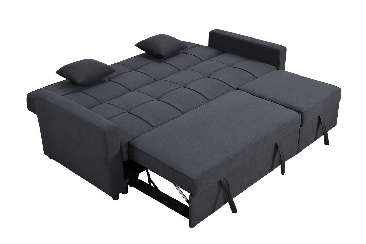 Tena Upholstered Sofa Bed W/Pull Out Bed  - Dark Gray