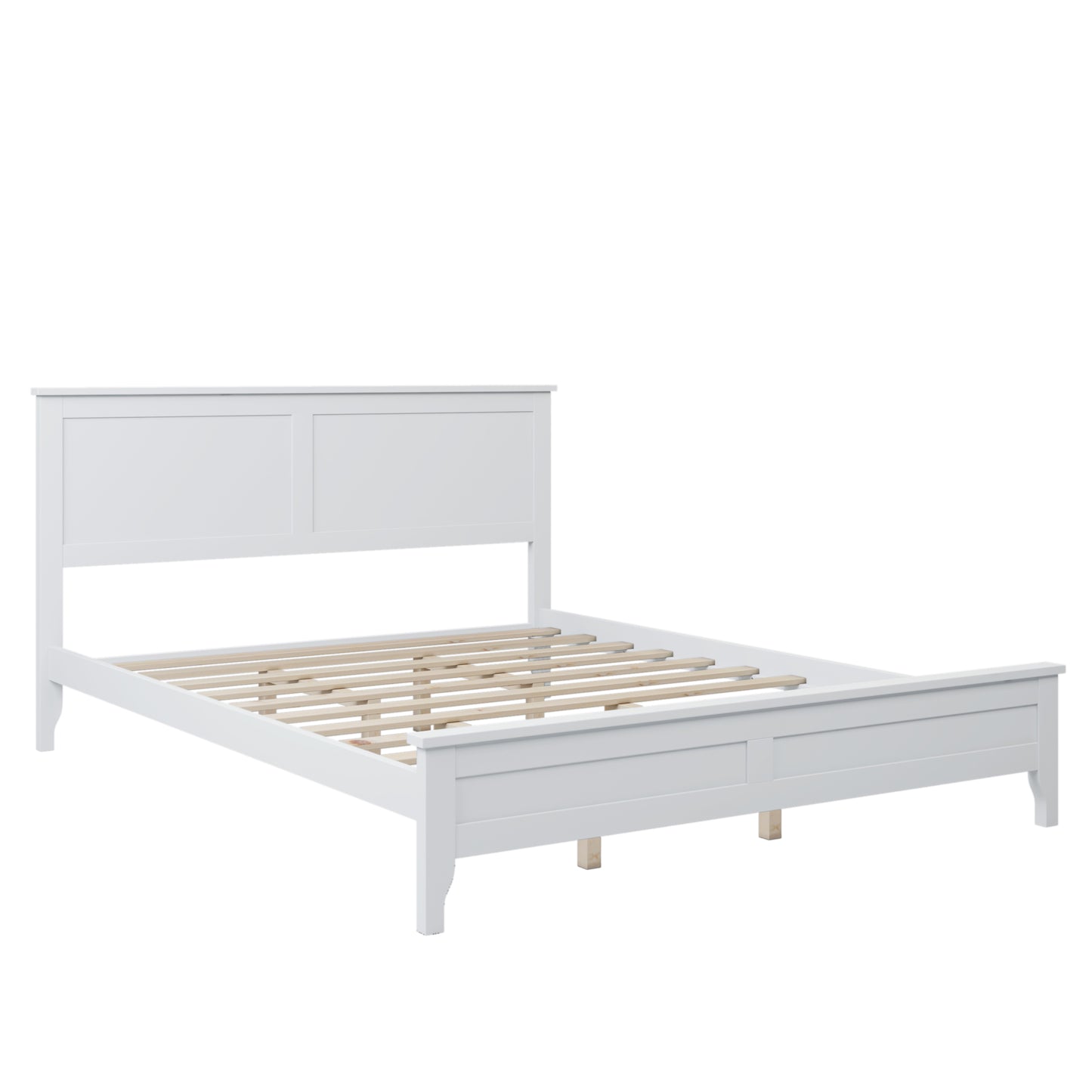 Miller Queen Size Platform Bed Frame - White