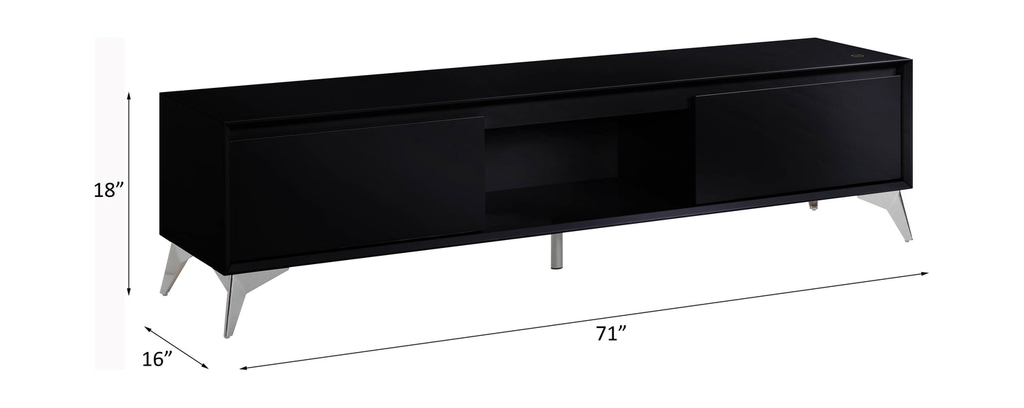 Raceloma TV stand with LED Lights - Black