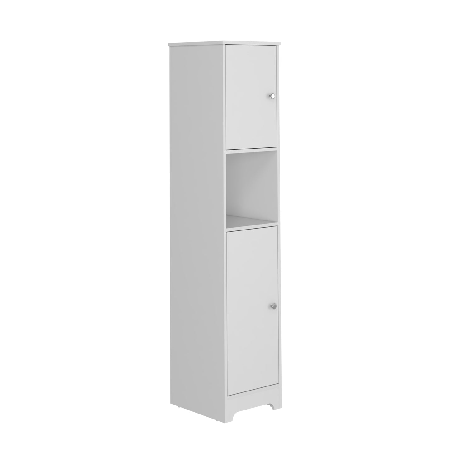 Orion Linen Cabinet  Four Interior Shelves - White