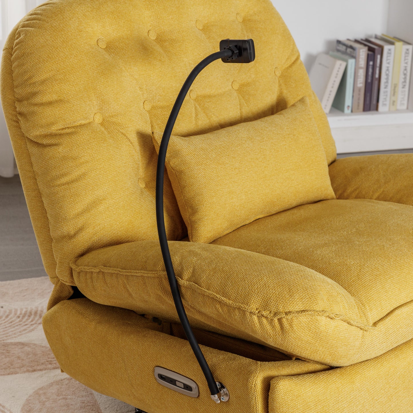 Roxie 270 Degree Swivel Power Recliner with Voice Control - Yellow