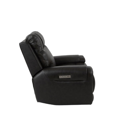 Trevor Triple Power Genuine Leather Recliner - Black