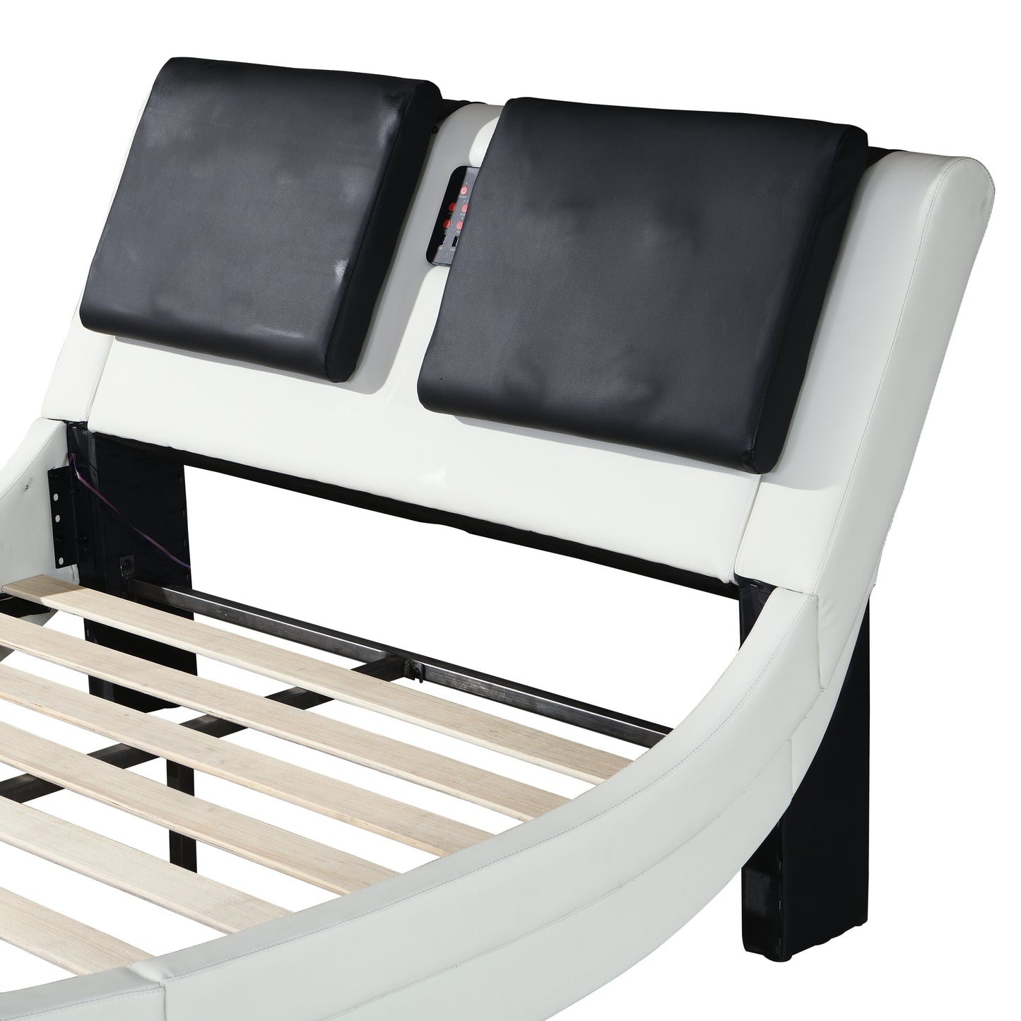 Sonic Control II Queen Size Platform Bed Frame - White