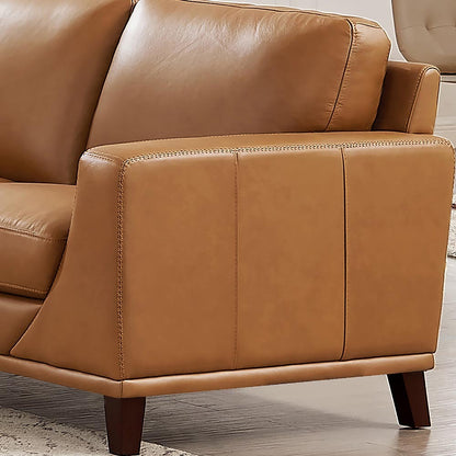 Soma Leather Loveseat - Cognac