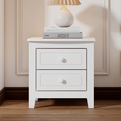 Gen Classic 2-Drawer Nightstand - White