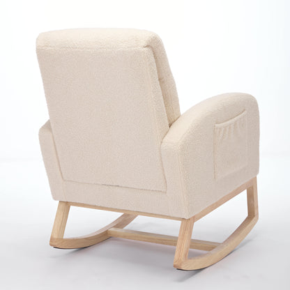 Parker II Modern Accent Rocking Chair - Beige