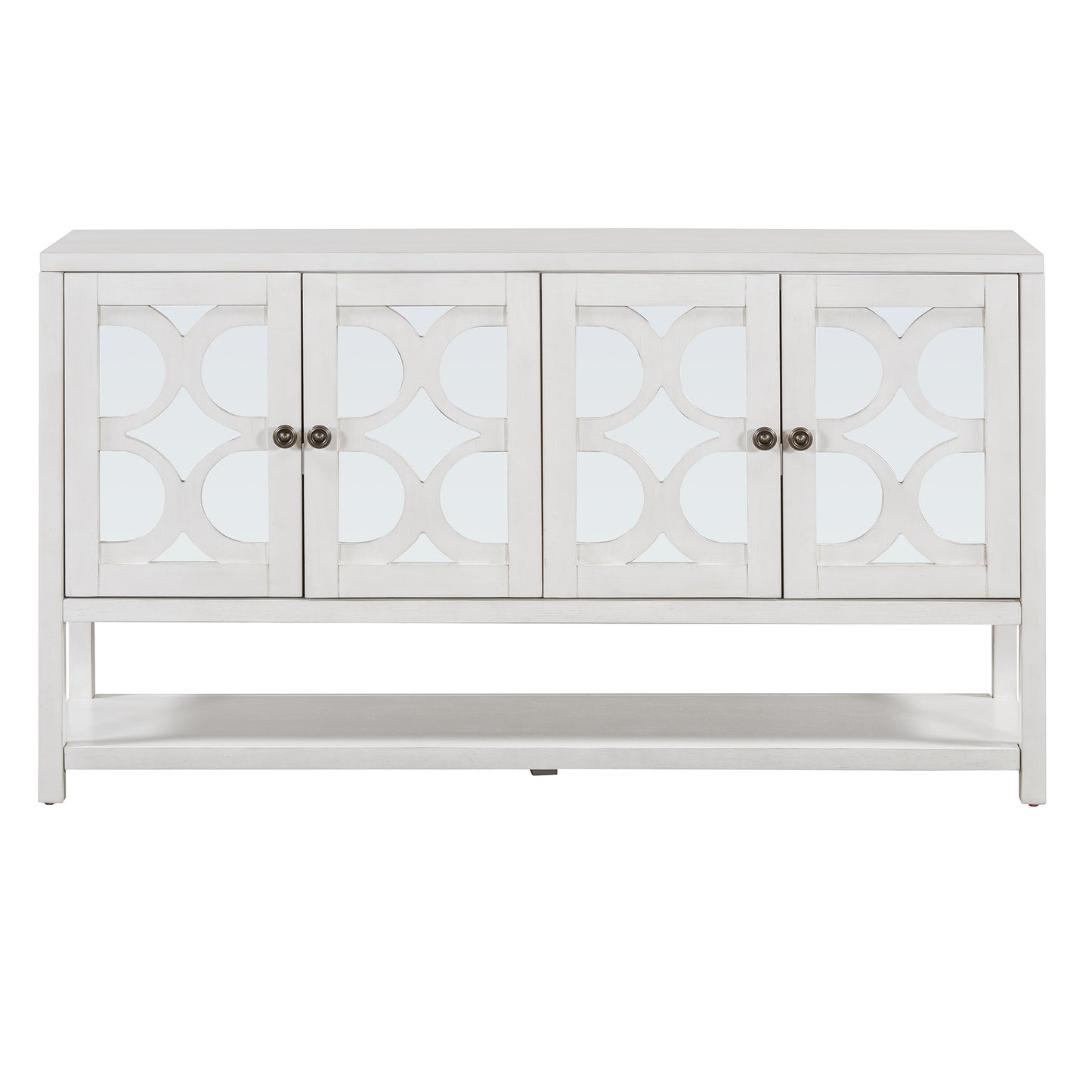 Stasia Sideboard Buffet with Mirrored Doors - Antique White