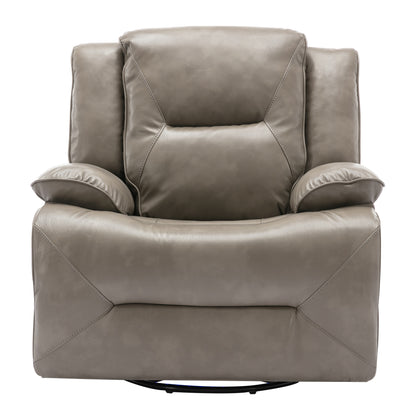 Meyer 360° Swivel and Rocking Manual Recliner Chair with a LED - Gray