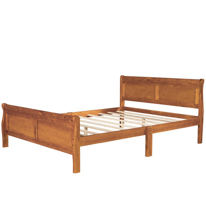 Urban Fusion Queen Size Wood Platform Bed - Oak