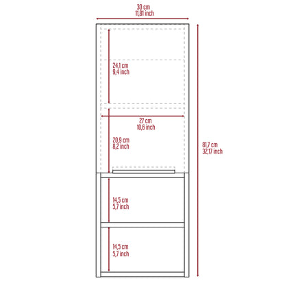 Kingston Rectangle 2-Shelf Medicine Cabinet - Black