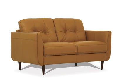 Radwan Leather Loveseat - Camel