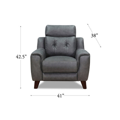 Torino Power Recliner Chair - Gray