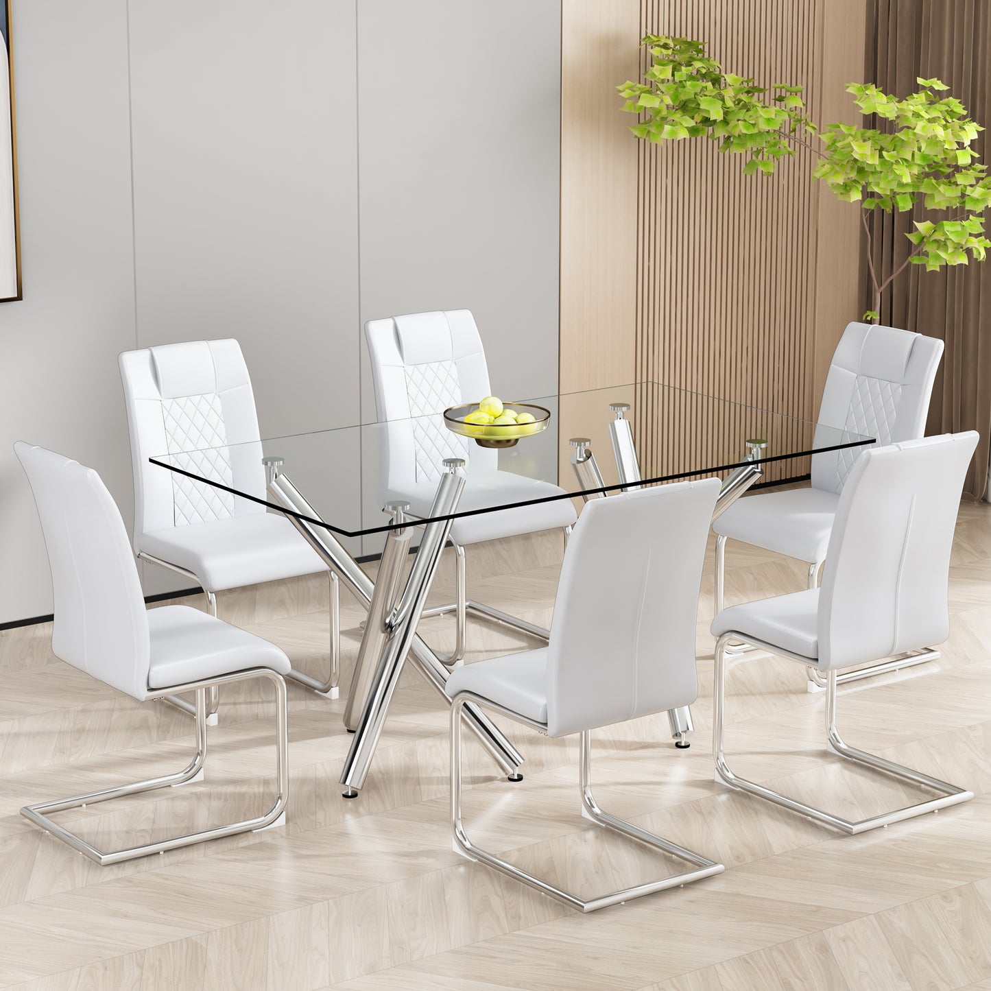 Skye Dining Chair Metal Leg (Set of 6) - White