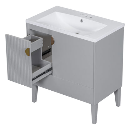 Dot Bathroom Vanity with Sink - Gray