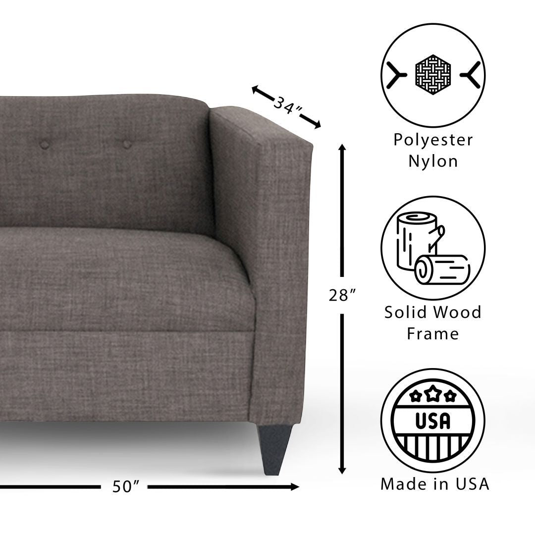 Hansen Loveseat Sofa - Dark Gray