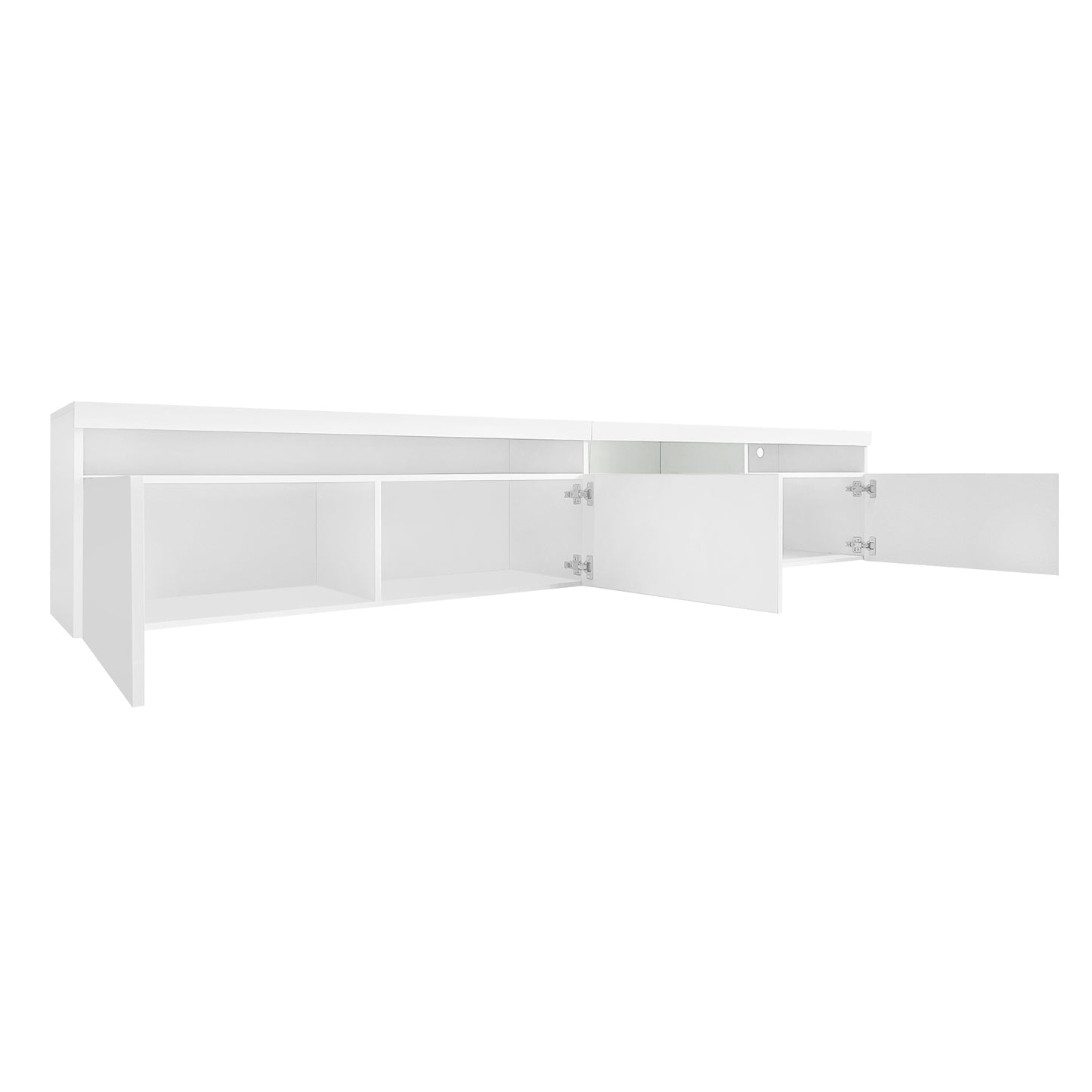 Ritz TV Stand with LED Color Changing Lights - White