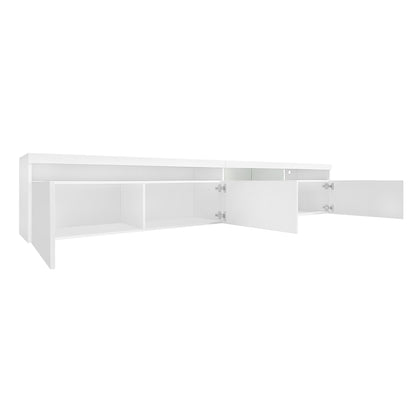 Ritz TV Stand with LED Color Changing Lights - White