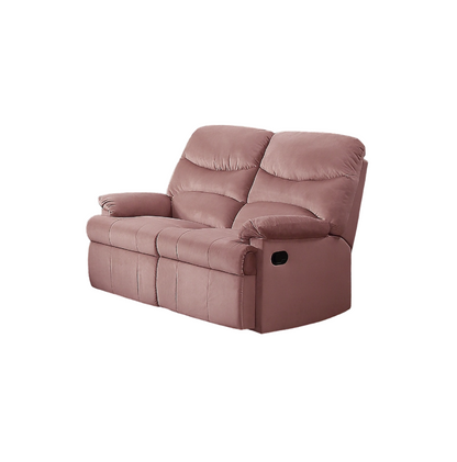 Bray Manual Recliner Velvet Loveseat - Pink