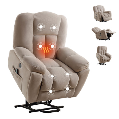 Minder Power Lift Recliner Chair Recliners - Beige