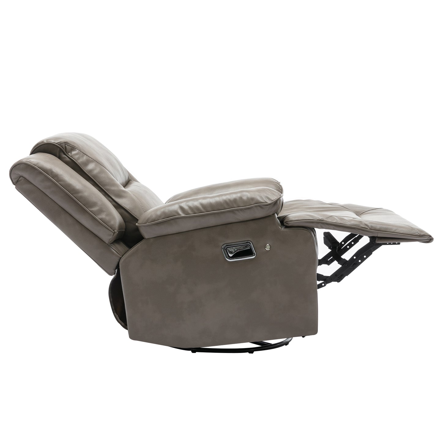 Meyer 360° Swivel and Rocking Manual Recliner Chair with a LED - Gray