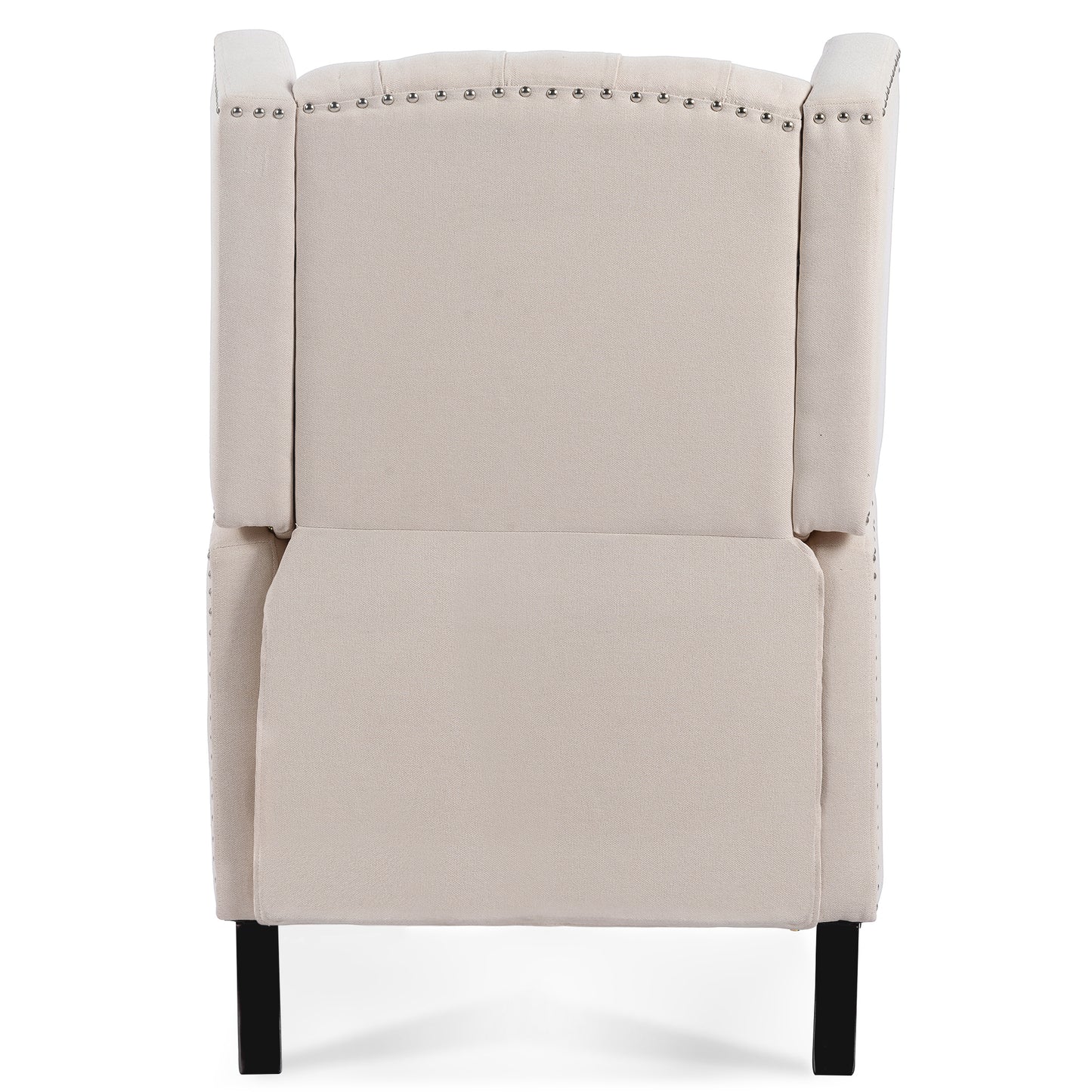 Nix Wide Manual Wing Chair Recliner - Beige