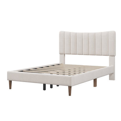 Innocent Full Size Platform Bed Frame - Cream