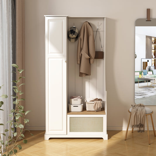 Tero 1 Door Closet - White